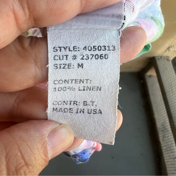 Cut Loose Floral Linen Midi Dress - Size M Vacation Lightweight Summer - Picture 4 of 6